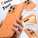 FNTCASE for iPhone 14 Pro Max Case Orange: [Compatible with Magsafe] Solid Matte 14 Pro Max Magnetic Phone Cover with [Full Camera Protection] [Screen Protector] Military Grade Shockproof Protective