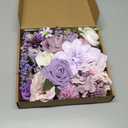 AmyHomie Artificial Purple Flowers Combo Silk Mix Peony Rose Hydrangea Fake Flowers w/Stem for DIY Wedding Bouquets Centerpieces Arrangements Table Party Bridal Baby Shower Home Fall Decor