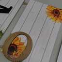Threan 59 Inch Sunflower Welcome Sign Wooden Porch Sign 3D Welcome Hanging Wall Signs with 7 Sunflower Panels Farmhouse Front Porch Summer Outdoor Decor Rustic Wooden Signs for Home Kitchen Garden