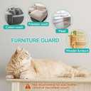 [Thicken Vinyl] Anti Cat Scratch Furniture Protector, Single-Sided Sticky Couch Protector for Cats, Flexible Couch Corner Guard Under Cats Claw, Cat Scratch Deterrent Tape-(160" x 12.4")