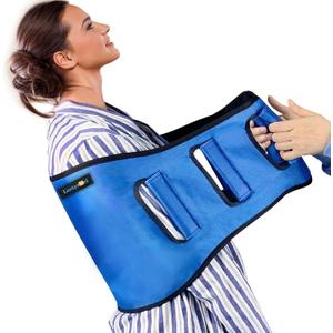 Transfer Belt Transfer Sling - Padded Gait Belt - Heavy Duty Patient Lift, Mobility Standing and Lifting Aid for Disabled, Elderly, Injured - Safely Move from Bed and Wheelchair (Blue)