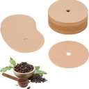 400PCS Unbleached Percolator Coffee Filters, 3.75 Inch Disposable Coffee Paper Filter with hole, Disc Coffee Filters for Bozeman Percolator