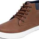 Nautica Kids Boys Dress Chukka Boot - High-Top Sneakers Youth Casual Bootie (Little Kids/Big Kids) (1 Little Kid, Tan Navy-wharf)