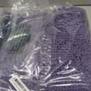 LOCHAS Luxury Bathroom Rug Shaggy Bath Mat 24 x 48 Inch, Washable Non Slip Bath Rugs for Bathroom Shower, Soft Plush Chenille Absorbent Carpets Mats, Dark Purple