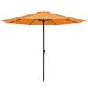 MEWAY 12ft Patio Umbrella Outdoor Umbrellas for Patio, Market Table Umbrella with Crank for Deck, Garden, Pool and Backyard, Orange