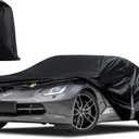 Car Cover Custom Fit for Chevrolet Corvette C4 C5 C6 C7 C8 19802025, Waterproof All Weather Full Exterior Cover Sun Snow Rain Protect with Door Zipper (Not Include Mirror Pocket)