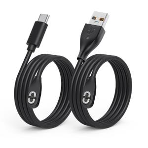 weishan 2-Pack Charging Cable for Aftershokz Aeropex AS800,Shokz OpenRun Pro,OpenRun,OpenRun Mini,OpenComm Bone Conduction Headphones - USB and USB C to Magnetic Charger Cords, 3.3ft