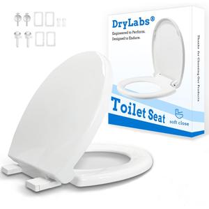 Round Toilet Seat 16.5" - Soft Close, Durable PP Toilet Seat, Easy Installation & Removal, Fits Most Toilet Bowls
