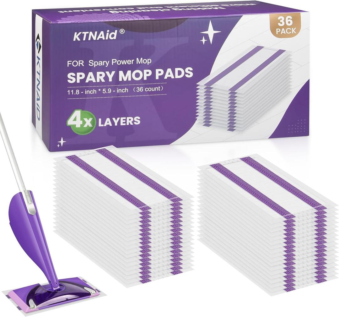 36 Pack Replacement Mop Pads Compatible with Swiffer WetJet Spray Mops, Disposable Refill Pads for Multi-Surface Floors, Thickness and Absorbent