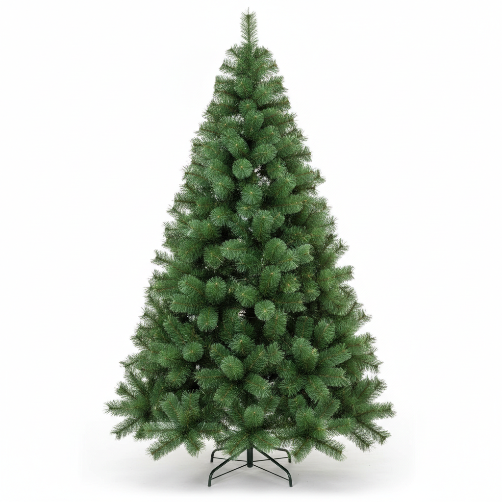 National Tree Company 6 ft Pre-Lit Flocked Acacia Artificial Christmas Tree, 300 Clear Lights, 840 Branch Tips, Includes Stand, Green