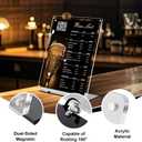 Adjustable Acrylic Sign Holder 8.5"x11", Magnetic Code Sign Menu Stand with Stable Base, Double-Sided Clear Table Paper Display Holder For Office, 8.5"x11" Plastic Stand Up Frames For Store