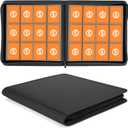 SMYV 12 Pocket Trading Card Binder, Premium PU Cover Card Binder for 720 Cards, Ringless Side Loading Card Collection Album Folders for MTG, TCG, Game Cards & Sports Cards (Black)