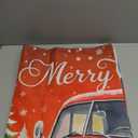 Christmas Flag 3x5FT Merry Christmas for Outside  Double Sided Large Polyester Holiday Flag for Outdoor Yard Decorations, Winter Xmas Tree Santa Snowman Truck Banner for House Garden Decor (Red)