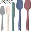 Coukre Silicone Spatula Set of 5, High Temperature Resistant, Food Grade Silicone, Dishwasher Safe, for Baking, Cooking (Colorful-3)