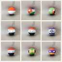 7.9-inch Polish Country Ball Plush Country Ball, Flags of Canada, NATO, Iceland, Poland, Jamaica, Plush Toy Country Balls, Interior Decoration, (Tanzania,7.8in)