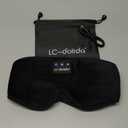 LC-dolida Sleep Headphones, 3D Sleep Mask Bluetooth Wireless Music Eye Mask, Sleeping Headphones for Side Sleepers Sleep Mask with Bluetooth Headphones Ultra-Thin Stereo Speakers Perfect for Sleeping (Black)