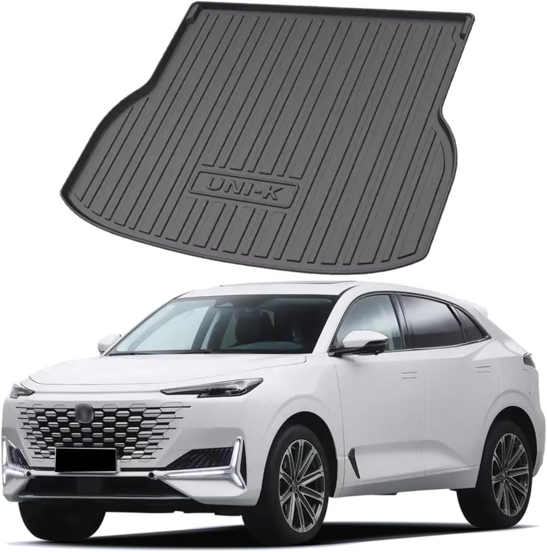 Trunk Liner for Changan UNI-K 2022 2023 2024 - All-Weather Floor Cargo Mat - Auto Accessories TPE TPO - Easy to Clean, BLACK, TMUNIK-001