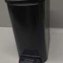 TIPGO Slim Bathroom Trash Can with Lid Soft Close, Step Pedal, 6 Liter / 1.6 Gallon Stainless Steel Trash Bin, Small Garbage Cans for Bedroom, Office, Kitchen (Matte Black)