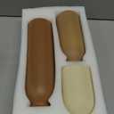 10.4 inches Tall Decorative Ceramic Vase Set, 3 Pieces, Nordic Modern Boho Style, White, Modern Farmhouse for Home Decor (Coffee Mix)