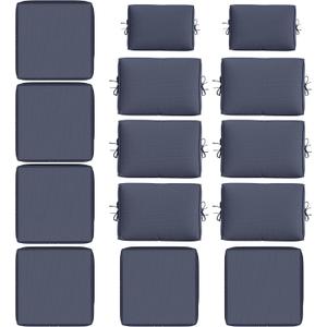 14 Pcs Outdoor Cushion Slipcovers All-Weather Patio Sofa Cover, Covers Only 14 Pcs Outdoor Cushion Slipcovers Dyed colorwoven fabric Water Resistant, UV Fade Non-slip with Zipper for Patio Furniture