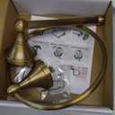 Leyden Antique Brass Toilet Paper Holder Towel Ring, Brass Hand Towel Holder Bathroom Accessories Set Retro Bathroom Hardware Tissue Toilet Roll Holder for Home or Kitchen, 2 Pieces