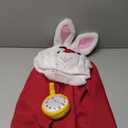 fun shack White Rabbit Costume for Kids, Boys and Girls Rabbit Outfit, Cute Kids Bunny Costume for Dress Up (Medium, Red)
