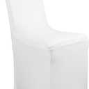 50 Pack White Stretch Chair Covers, Spandex Dining Chair Slipcovers, Wrinkle Resistant Reusable Covers for Wedding, Party, Banquet & Events