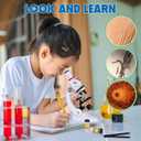 ArtCreativity Microscope for Kids (120X - 400X - 1200X) Educational Science Kit with Microscope, Slides, Tweezers, and Vials - Phone Viewing Mount for Specimen Pictures - Kids Beginner Science Kit