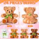 HyDren 24 Pcs Valentines Day Bears Bulk 8 Inch Bears Stuffed Animals Small Soft Bear Plush Stuffed Toy with Bow Tie for Birthday Wedding Valentine Party Gift Favors(Multicolor)