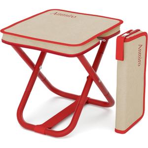 Portable Stool Camping Stool, Mountaineering and Hiking 12.6-Inch Portable Folding Stools for Outdoor Gardening and Beach Camping Fishing, Folding Stool with Carry Bag to 200LB Load Capacity