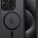 CACOE Magnetic Case for iPhone 15 Pro Max 2023 6.7 inch-Compatible with MagSafe & Magnetic Car Phone Mount,Anti-Fingerprint TPU Thin Phone Cases Cover Protective Shockproof, Matte Black