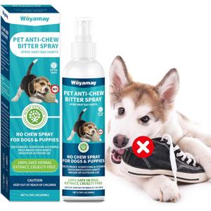 No Chew Spray for Dogs, 200ML Bitter Apple Spray for Dogs to Stop Chewing Carpet, Furniture, Shoes, Plants, Effective Dog Deterrent Spray, Dog Training Anti Chew Spray for Dogs Puppies