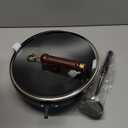 Carbon Steel Wok Pan, 11" Woks & Stir-Fry Pans with Glass Lid Cookwares, Nonstick Wok Flat Bottom Small Handmade Chinese Wok For for All Stoves