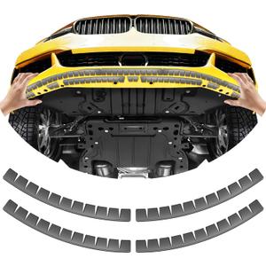 Front Bumper Scrape Guard 4 Pack Car Universal Black Bumper Lips Scrape Guard Car Under Bumper or Anti-Scratch DIY Protector for Lowered Cars, Sport Cars and SUV