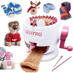 SENTRO 22 Needles Knitting Machine,Smart Weaving Loom,DIY Board Rotating Machines for Adults and Kids