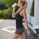 RUNNING GIRL Workout Tank Tops with Built in Bras for Women,Compression Shirt Strappy Back Athletic Yoga Tops (Black)