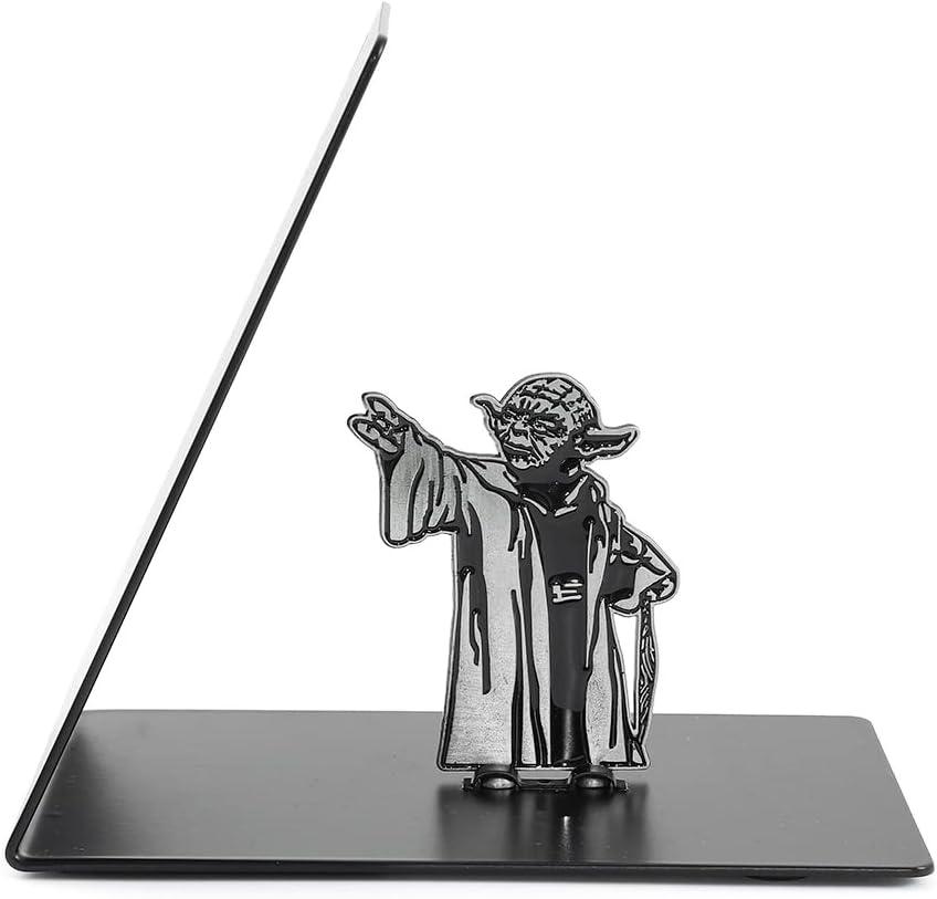 Premium Heavy-Duty Metal Bookend - Black L-Shaped Bookend Supports on Office Desk, Creative Gift for Dad and Lover (Master)