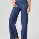 AFITNE Women's Wide Leg Jeans High Waist Pull On Jeans Trendy Loose Denim Pants with Stretchy Denim Like Material (Blue, XS)