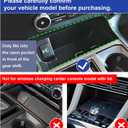 Center Console Compartment Cover for Ford F150 Accessories 2021-2024 2025/Lightning XLT 2022-2025 Interior Hidden Panel Secret Pocket Lid USB Hole (Fits into The Open Pocket in Front of The Shifter)