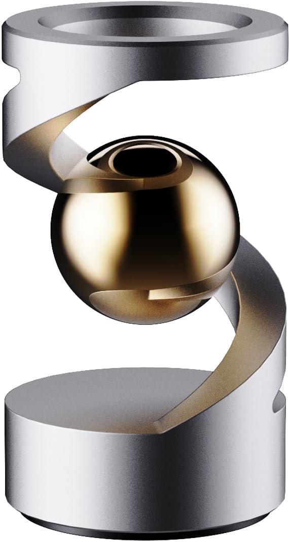 Fidget Toys, Kinetic Desk Toys for Adults, Cool Metal Gravity Resistance Desk Toys, Desktop Sensory Fidget Spinner for Stress Relief in Office, Wait and CommunicateSilver-Gold (ball)