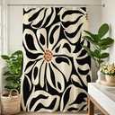 Pakena Boho Abstract Matisse Shower Curtain Funky Black White Geometric Shower Curtains Vintage Flower Bohemian Aesthetic Art Bath Set Modern Minimalist 70S Neutral Bathroom Decor 72x72 Inch