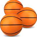 Dilabnba Mini Foam Basketballs (3-Pack, Orange), 5'' Soft Indoor/Outdoor Replacement Balls Toys for Kids, Perfect for Over The Door Basketball Hoops, Play for Bedroom Office Pool Beach