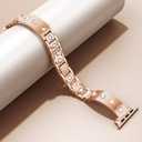 Mosonio Dressy Jewelry Bracelet Bands Compatible with Apple Watch Band 46mm 45mm 44mm 49mm 42mm 41mm 40mm 38mm for Women, Cute and Stylish Diamond Metal Strap for iWatch Series 11 10 9 8 7 6 5 4 3 2 1 SE Ultra