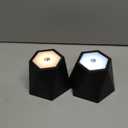 JKEYES 2Pcs Wireless Bottle Lamp 3 Color Stepless Lamp 5000mAh Battery Powered Table Lamp Cordless Table Lamp, Rechargeable LED Desk Lamp for Bedroom, Restaurant & Bar, Gifts(Black)