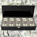 Black Acrylic Lockable Currency Tray, 5 Compartment Money Organizer for Cash, Cash Organizer Money Storage Box with Lockable Cover, Money Organizer for Cash