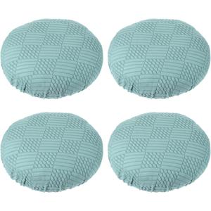 PATIKIL Stool Covers Round, 4 Pcs Elastic Bar Stool Covers Washable Stool Cushion Slipcover Stretchy Bar Chair Seat Cover for 11-14 Inch Chair, Light Blue