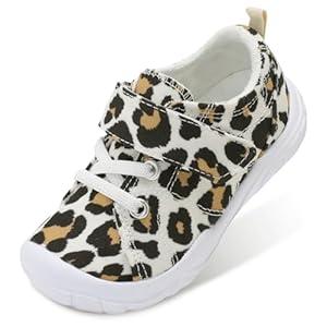 BARERUN Toddler Little Kid Boys and Girls Classic Cotton Slip On Sneakers Boys Sneakers Yellow Shoes for Girls Toddler Girls Canvas Shoes Brown Toddler Size 6