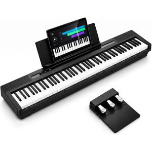 AODSK 88 Keys Weighted Keyboard with Three‑Pedal Full Size Hammer Action