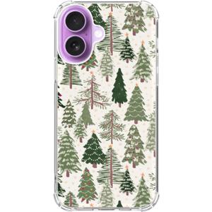 Qimulgociz Green Christmas Trees Phone Case for iPhone 17, Cute Christmas Festival Phone Cover, Trendy Cool TPU Case Cover