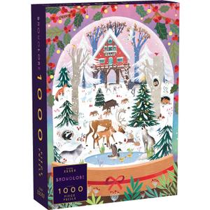 Christmas Puzzle - Snowglobe | Christmas Puzzles 1000 Pieces | Puzzles for Adults 1000 Pieces | Jigsaws Size 28 x 20 inches | Elena Essex Puzzles (Purple)